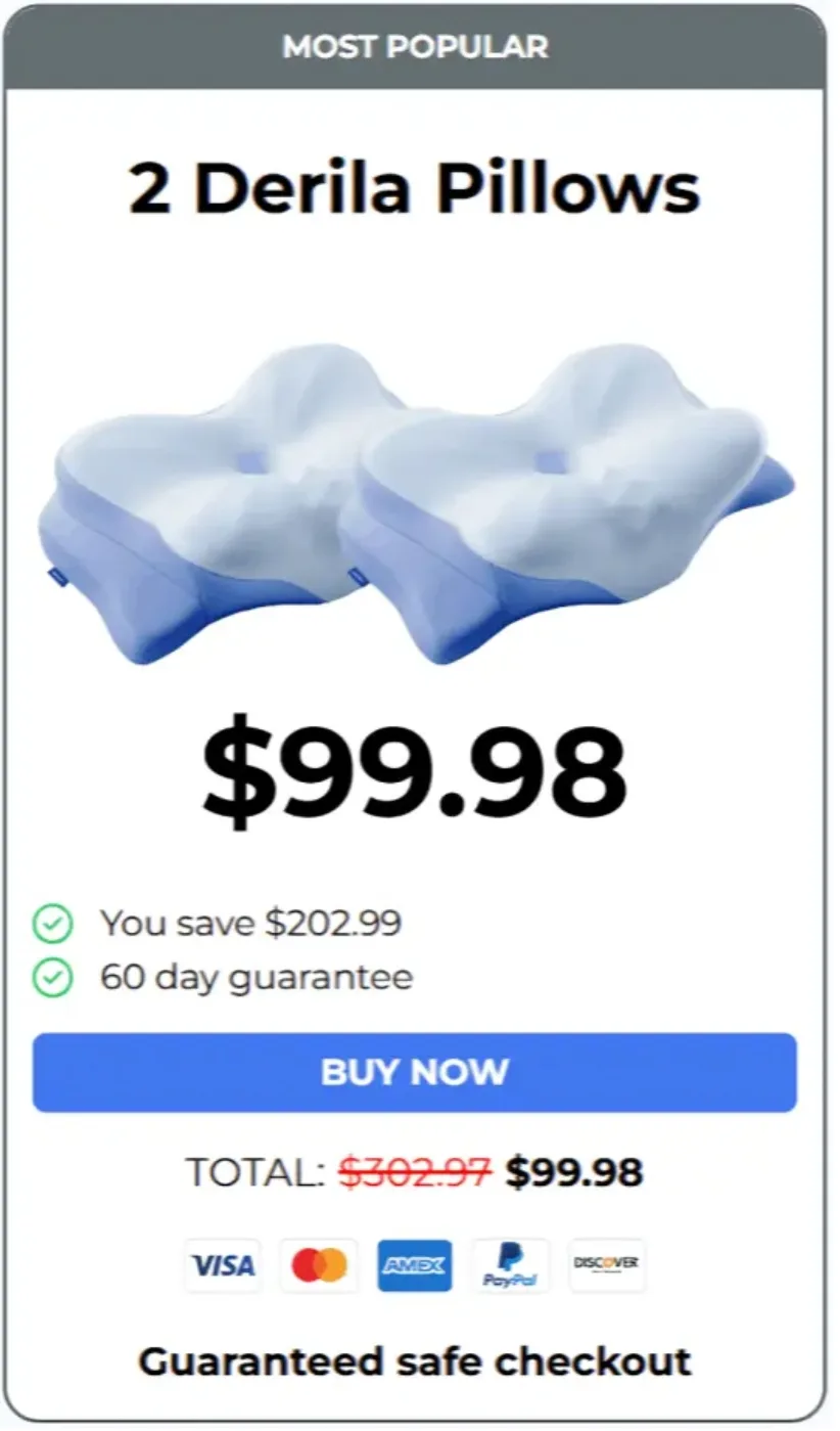 Order Derila Pillow 3 Pack — $59 each